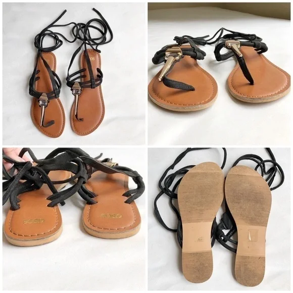 ASOS Fix It Embellished Tie Up Sandals - Picture 6 of 8